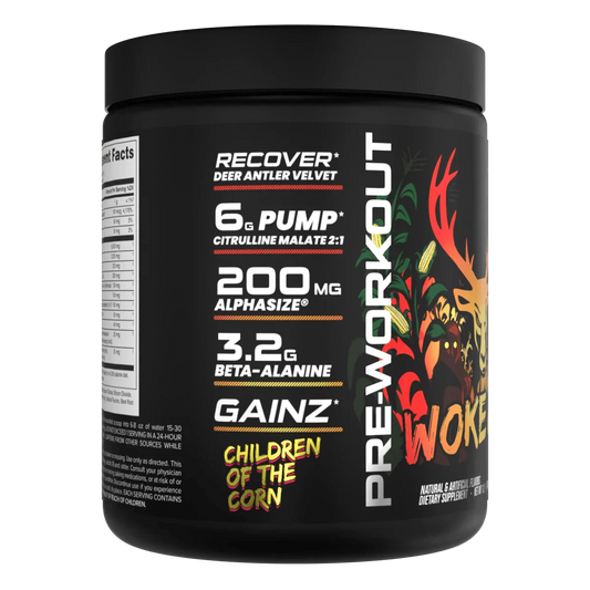 Bucked Up Woke AF Pre-Workout Powder 30 Servings Halloween Series Supplement Facts - Citrulline Malate 6000mg | Svpplements