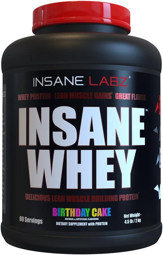 Insane Whey Protein Powder 30 Servings Supplement Facts - Whey Protein Blend 25g protein | Svpplements