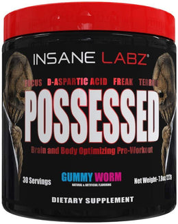 Insane Labz Possessed Pre-Workout Powder Gummy Worm 30 Servings - Creatine Monohydrate Undisclosed | Svpplements