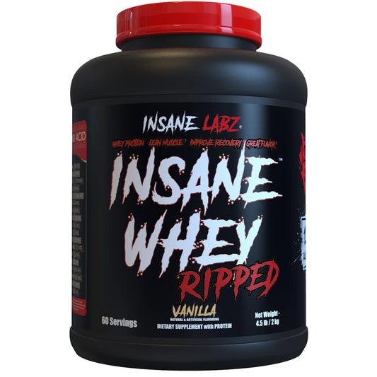 Insane Labz Insane Whey Ripped Protein Powder Servings N/A Supplement Facts - Whey Protein 25g | Svpplements