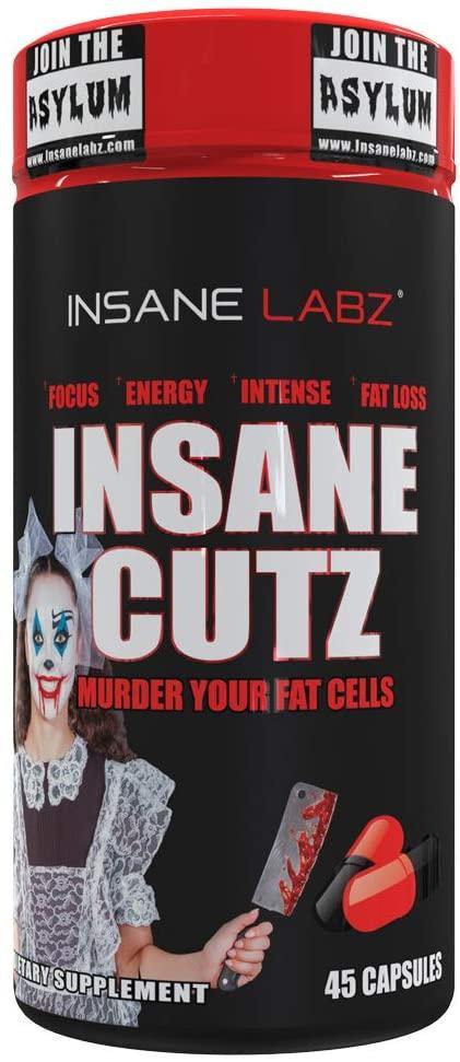 Insane Cutz Fat Burner Capsules 45 Servings - Caffeine Anhydrous 351mg per serving (externally verified) | Svpplements