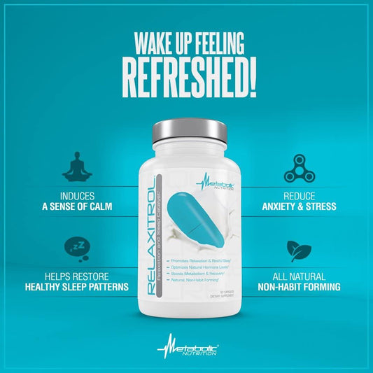 Metabolic Nutrition Relaxitrol Sleep Support Capsules 60 Servings Supplement Facts - L-Theanine Undisclosed | Svpplements