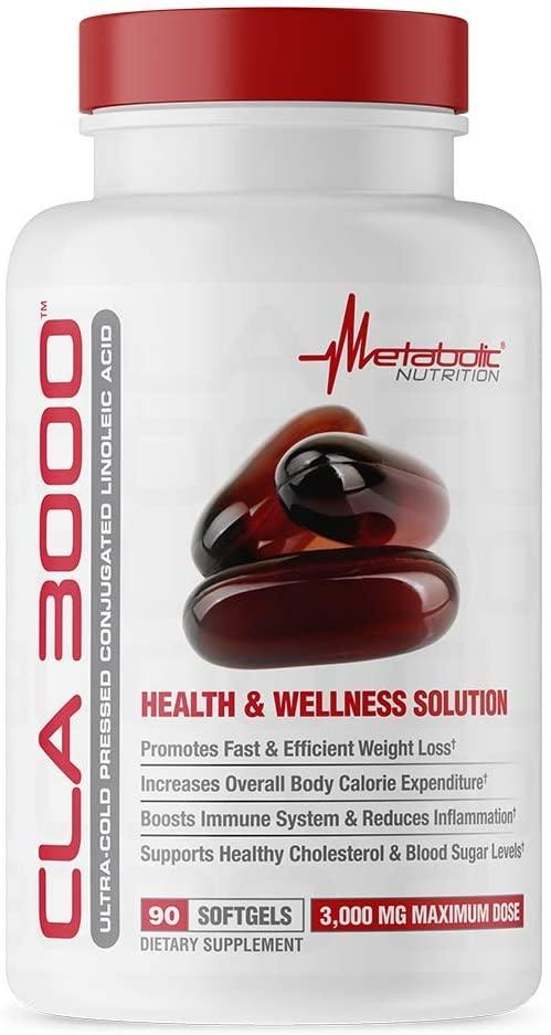 Metabolic Nutrition CLA 3000 Softgels Body Composition Support Supplement - Conjugated Linoleic Acid 2520mg | Svpplements