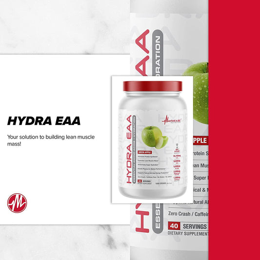 MTN Hydra EAA Amino Acid Powder 40 Servings Supplement Facts - Essential Amino Acids 18,150mg | Svpplements