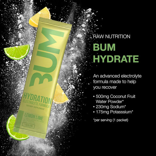 BUM Hydration Recovery Powder 20 Servings Supplement Facts - Taurine 1g | Svpplements