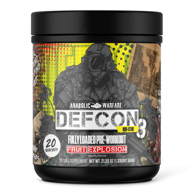 Anabolic Warfare Defcon 3 Mid-Stim Pre-Workout Powder 20 Servings - Flavor Options | Svpplements