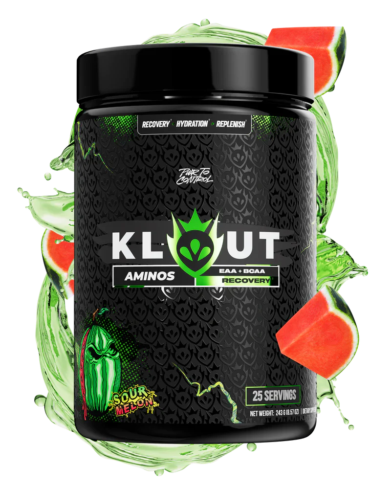Klout Aminos Amino Acid Powder 25 Servings - BCAA 2:1:1 5000mg | Svpplements