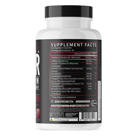 Inspired Nutraceuticals Dietary Supplement - Supplement Facts | Svpplements