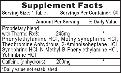 HI TECH PHARMACEUTICALS, INC. | Hi-Tech Fastin | 60 Tablets