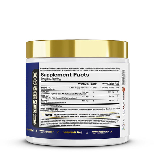 Magnum Nutraceuticals HMB Hard Muscle Builder Capsules 90 Servings Supplement Facts - MyHMB® 1500mg | Svpplements