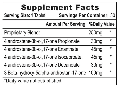 Hi-Tech Pharmaceuticals Dietary Supplement - Supplement Facts | Svpplements