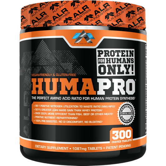 ALRI HumaPro Essential Amino Acid Tablets 300 Tablets 30 Servings Supplement Facts - Calcium Carbonate 175mg | Svpplements