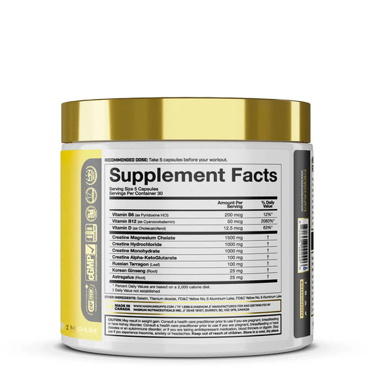 Magnum Big C BCAA Recovery Amino Powder 30 Servings Supplement Facts - L-Leucine Alpha-Ketoisocaproate | Svpplements