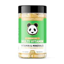 Panda Premium Multivitamin & Mineral Complex Capsules 30 Servings - Folate 333mcg DFE | Svpplements