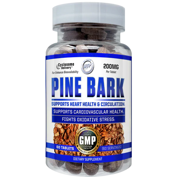 Hi-Tech Pine Bark Supplement Capsules 60 Servings - French Maritime Pine Bark Extract (Pinus pinaster) 200mg | Svpplements