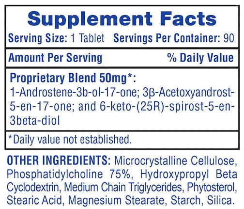 Hi-Tech Muscle Support Tablets 90 Servings Supplement Facts - stene-3b-ol-17-one | Svpplements