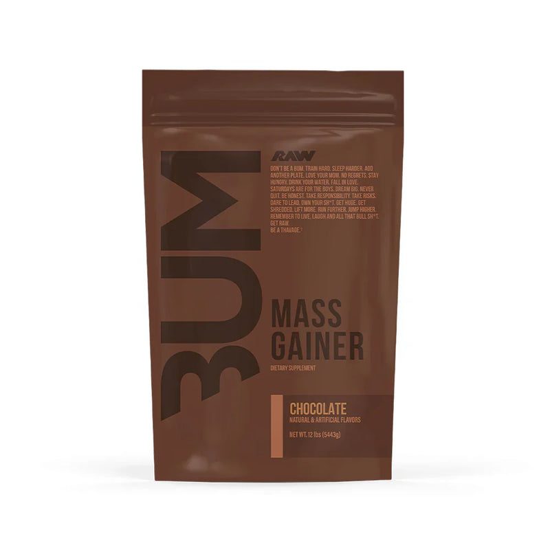 RAW Nutrition BUM Mass Gainer Protein Powder 20 Servings - Creatine Monohydrate 2500mg | Svpplements