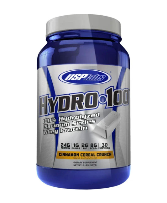USP Labs Hydro 100 Hydrolyzed Whey Protein Powder 2 lb Supplement Facts - Hydrolyzed Whey Protein 24g | Svpplements