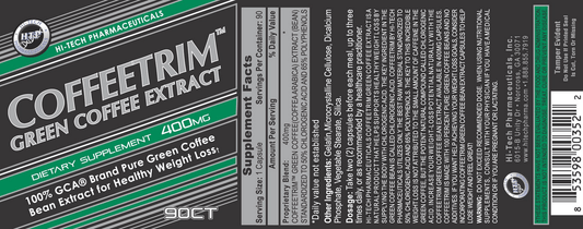 Hi-Tech Pharmaceuticals CoffeeTrim Fat Burner Capsules 90 Servings Supplement Facts - CoffeeTrim™ Green | Svpplements