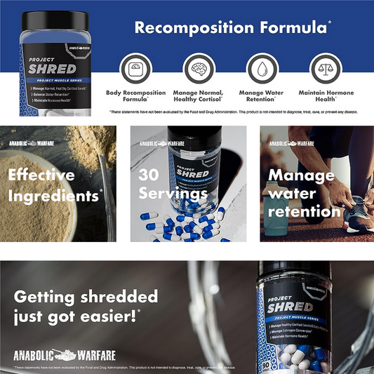 Project Shred Hormone Support Capsules 30 Servings Supplement Facts - 3,3'-Diindolylmethane 200mg | Svpplements