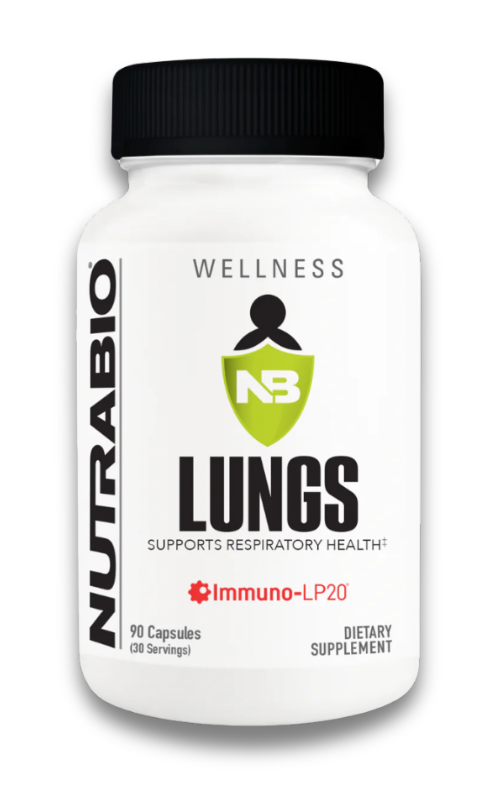 NutraBio Lungs Respiratory Support Capsules 30 Servings - N-Acetyl Cysteine (NAC) 600mg | Svpplements