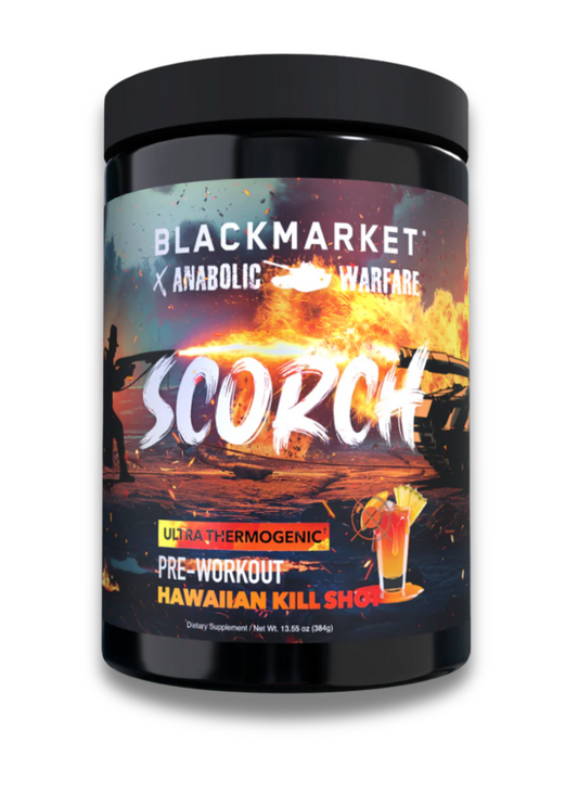 Black Market x Anabolic Warfare Thermogenic Pre-Workout Powder 20 Servings Supplement Facts - L-Citrulline | Svpplements