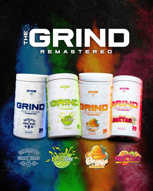 Axe & Sledge The Grind V3 EAA BCAA Hydration Amino Powder N/A Servings Supplement Facts - L-Leucine 2500mg | Svpplements
