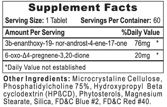 Hi Tech Pharmaceuticals Dietary Supplement - Supplement Facts | Svpplements