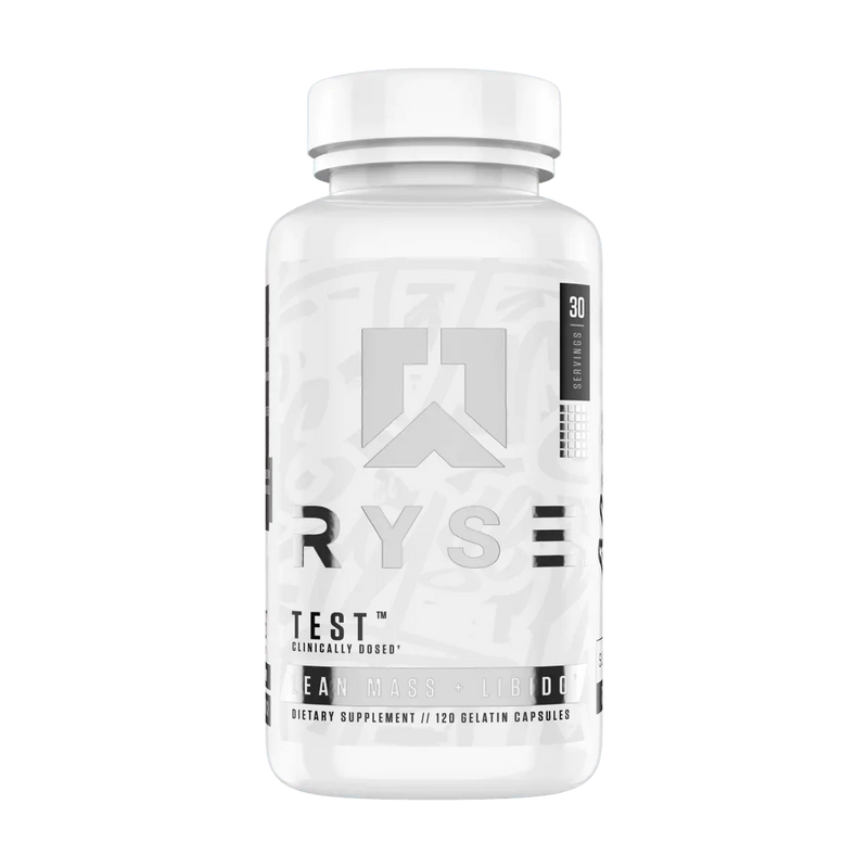 RYSE Test Hormone Support Capsules 30 Servings - Organic Ashwagandha Extract 675mg | Svpplements