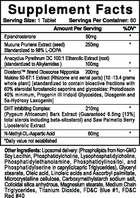USP Labs Ultimate-T Testosterone Booster Capsules 60 Servings Supplement Facts - Capsule format for no-mix | Svpplements