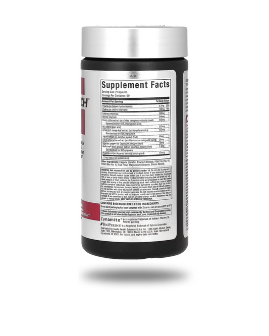 MuscleTech Hydroxycut Hardcore Super Elite Fat Burner Capsules 60 Servings Supplement Facts - Caffeine | Svpplements