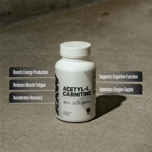 RAW Nutrition Acetyl-L-Carnitine Nootropic Capsules 60 Servings Supplement Facts - Acetyl-L-Carnitine HCl 500mg | Svpplements