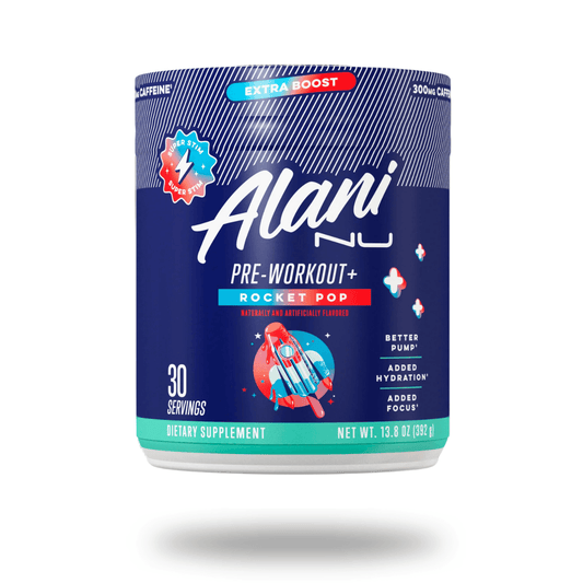 Alani Nu Pre-Workout+ Powder 30 Servings Supplement Facts - L-Citrulline Malate (2:1) 8,000mg | Svpplements