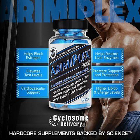 Hi-Tech Arimi-Plex Hormone Support Tablets 60 Servings Supplement Facts - Androsta 3,5-dien-7,17-dione 37.5mg | Svpplements