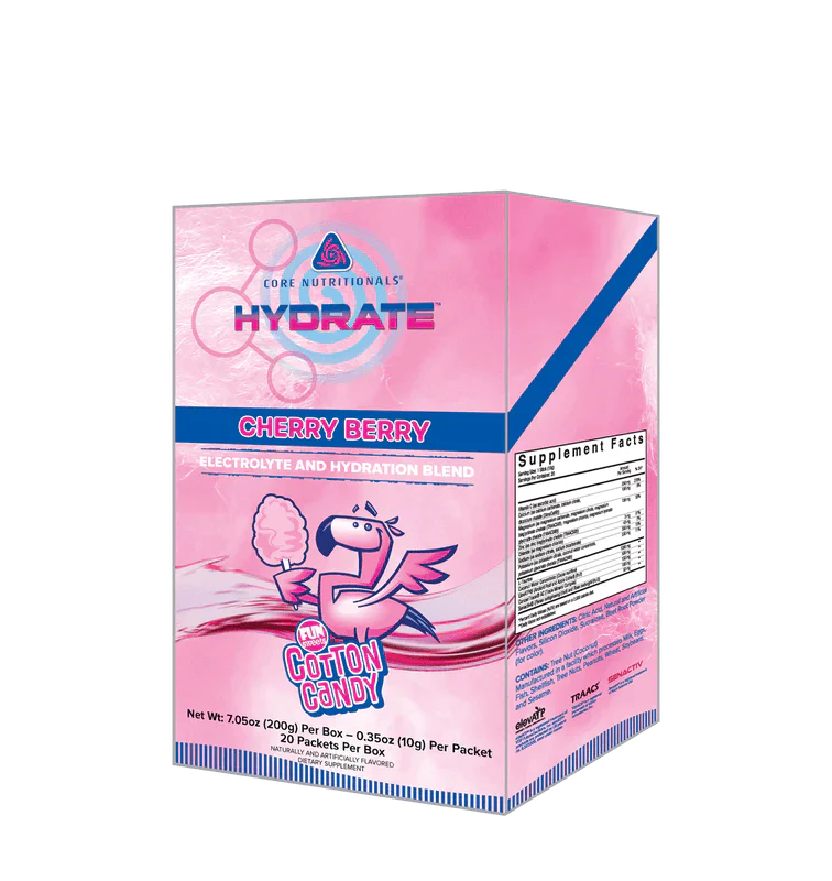 Core Nutritionals HYDRATE Hydration Powder 20 Servings - Sodium 350mg | Svpplements