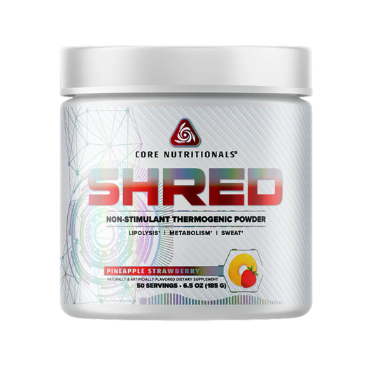 Core Nutritionals Shred Non-Stim Thermogenic Powder 50 Servings Supplement Facts - Acetyl-L-Carnitine HCl | Svpplements
