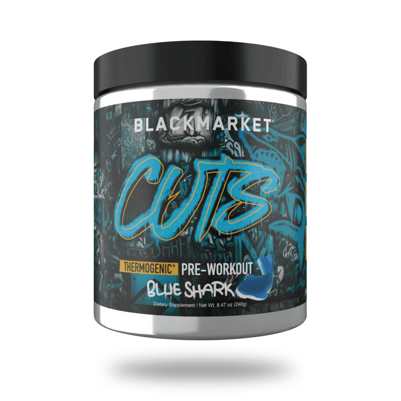 BlackMarket CUTS Thermogenic Pre-Workout Powder 30 Servings - Caffeine Anhydrous 300mg | Svpplements