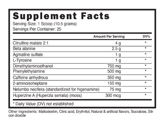 Blackstone Labs Pre-Workout Supplement - Supplement Facts | Svpplements