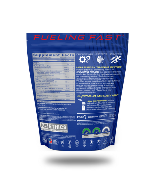Perform Elite Endurance Fuel Sticks 30 Servings Supplement Facts - ClusterDextrin™ 15 g | Svpplements