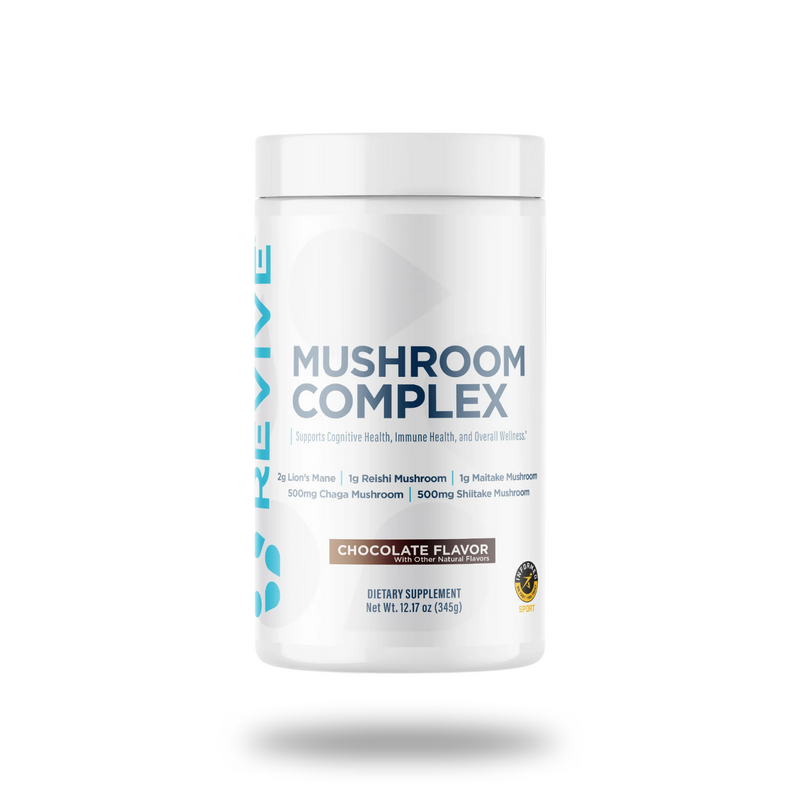 Revive Mushroom Complex Wellness Powder 30 Servings - Lion's Mane Fruiting Body Extract 10:1 2,000mg | Svpplements
