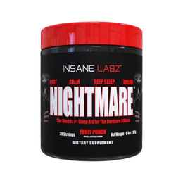Insane Labz Nightmare Sleep Supplement Powder 30 Servings Fruit Punch - Magnesium Glycinate 420mg | Svpplements