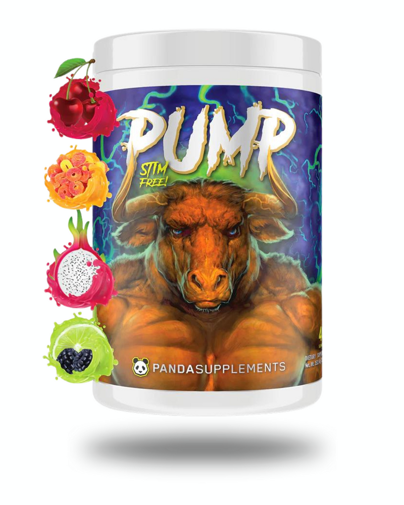 Panda Supps Pump Stim-Free Pre-Workout Powder 20 Servings - Flavor Options | Svpplements
