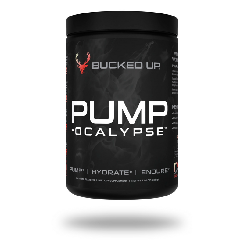 Bucked Up Pump-ocalypse Pre-Workout Powder Blood Raz 30 Servings - Citrulline Malate 6000mg | Svpplements