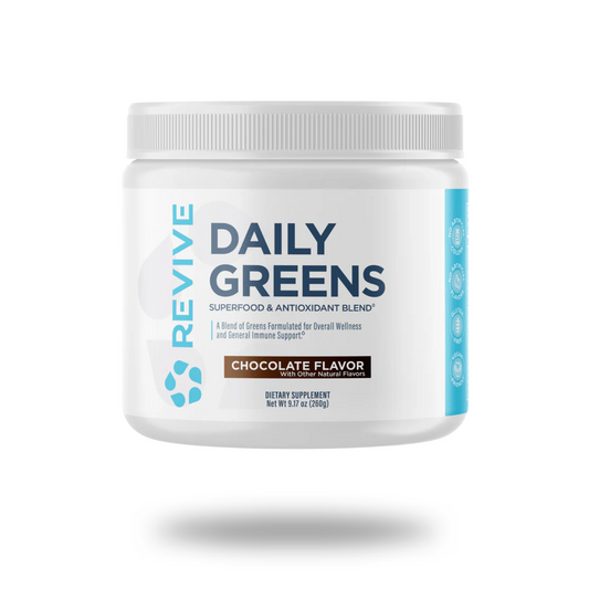 Revive Daily Greens Powder 20 Servings Supplement Facts - Inulin 3g | Svpplements