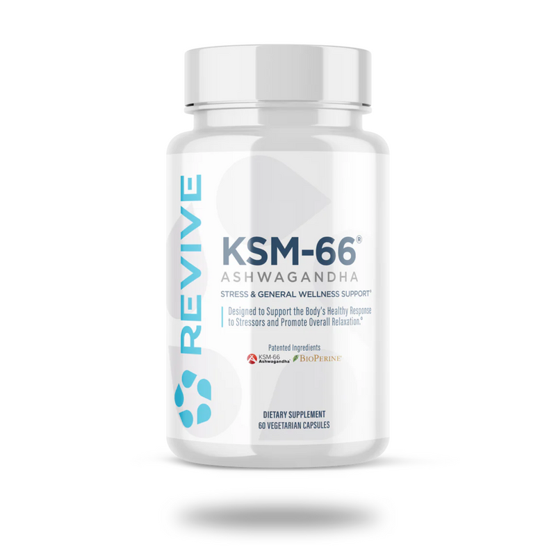 Revive Ashwagandha Capsules 60 Servings - KSM-66® Organic Ashwagandha Root Extract 500mg | Svpplements