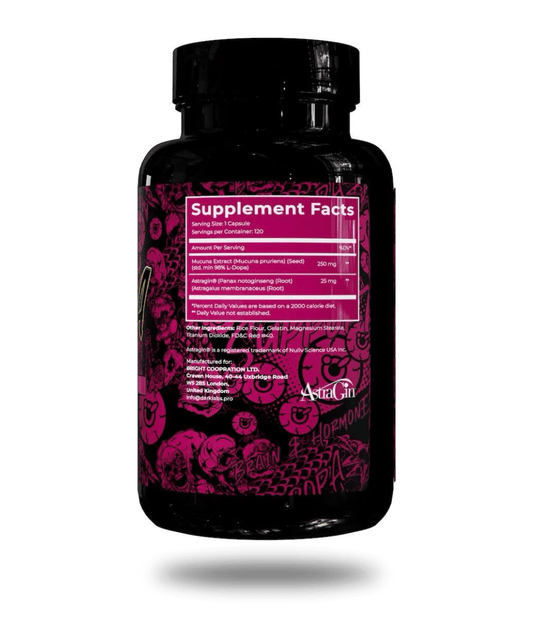 Dark Labs L-Dopa Nootropic Capsules 120 Servings Supplement Facts - Mucuna Extract (Mucuna pruriens) (98% | Svpplements