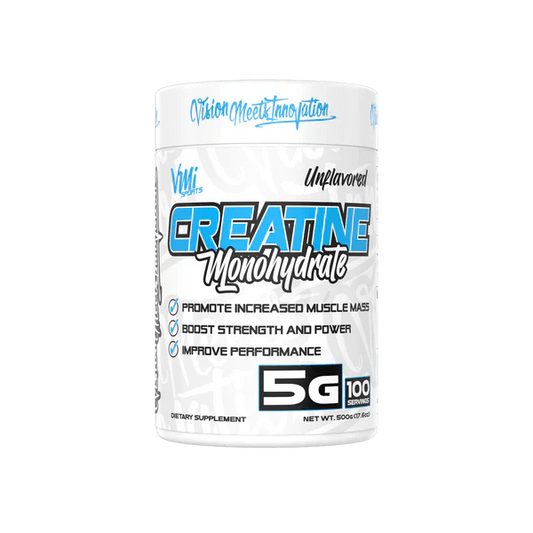 VMI Sports Creatine Monohydrate Powder 100 Servings Supplement Facts - Creatine Monohydrate 5g | Svpplements