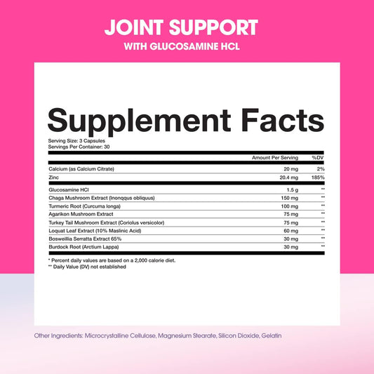 OBVI Joint Support Capsules 30 Servings Supplement Facts - Glucosamine HCl 1.5g | Svpplements