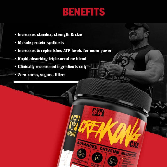 Mutant Creakong CX8 Creatine Multiplier Strength Formula 30 Servings Supplement Facts - Creatine blend | Svpplements