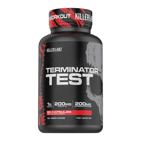 Killer Labz Terminator Test Hormone Support Capsules 30 Servings - Tribulus Terrestris Extract 1000mg | Svpplements